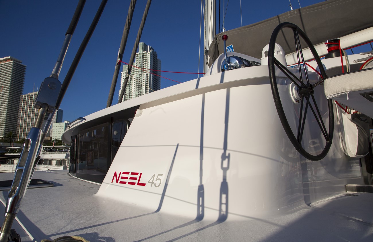 Neel 45 trimaran for sale Aeroyacht Multihull Specialists