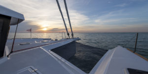 Neel 47 Trimaran sailing and interior photos