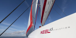 Neel 65 Trimaran sailing multihull interior and exterior photos