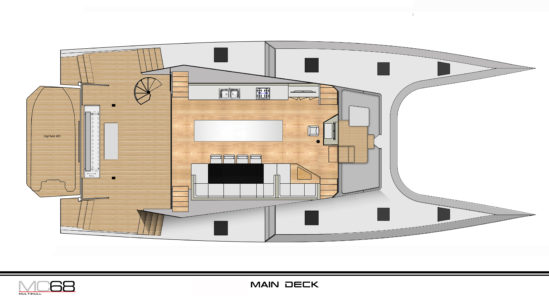 McConaghy 68 catamaran layout